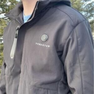 NEW VENUSTAS heated hooded 7.4v full-zip jacket in black